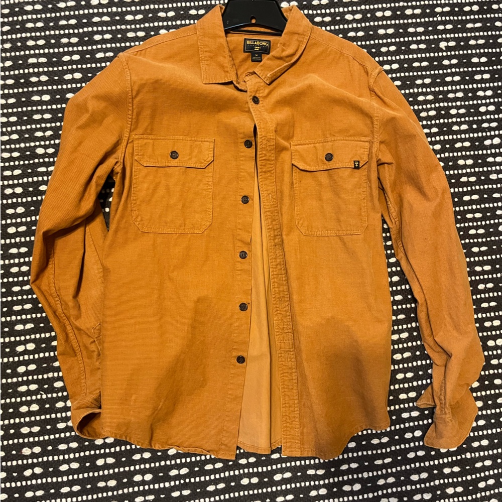 Billabong men’s button down brown shirt medium